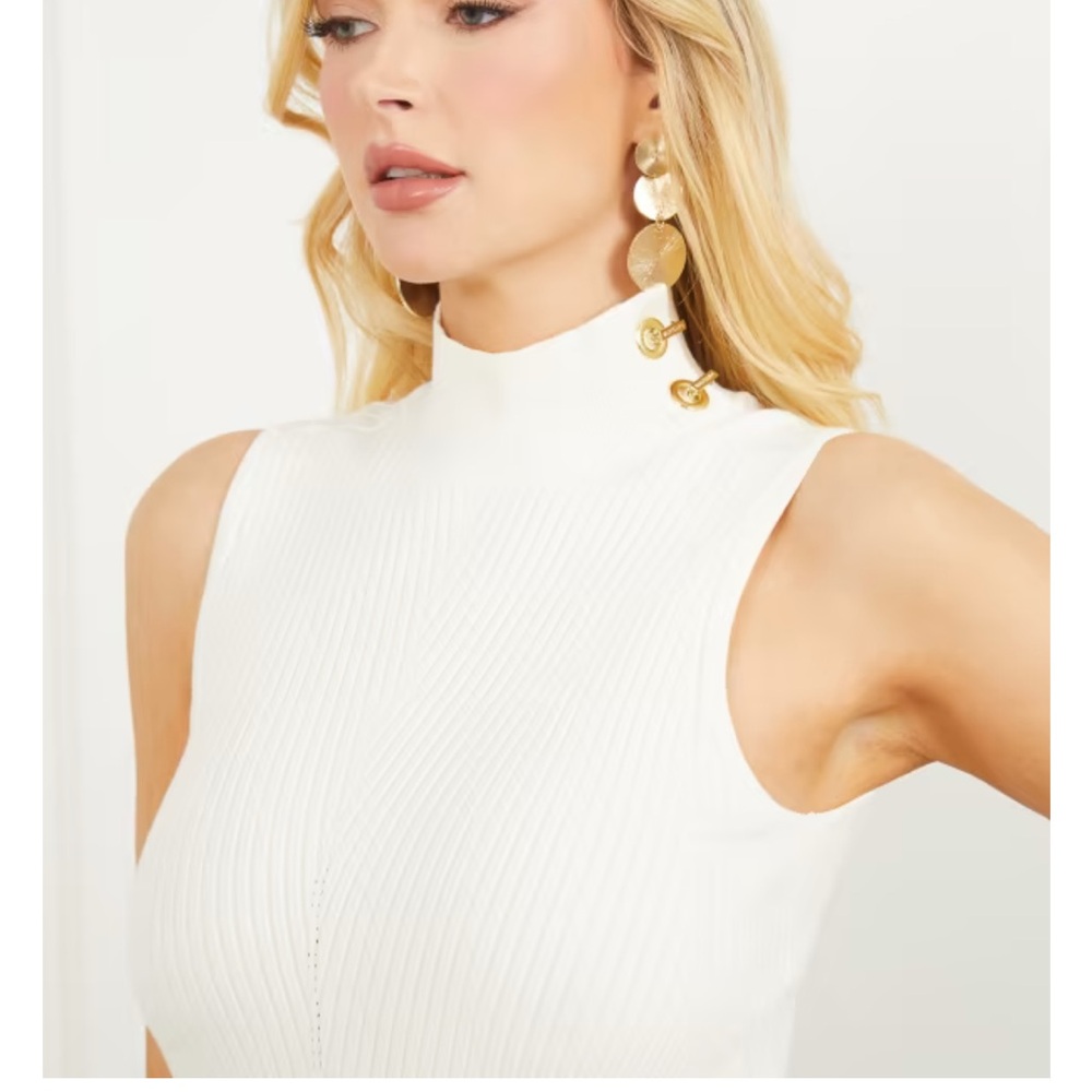 Eggshell Ribbed Top - image 2